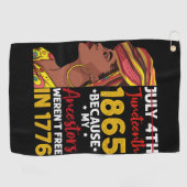 Juneteenth Omdat Mijn Voorouders Niet Vrij Waren 1 Golfhanddoek (Horizontaal)