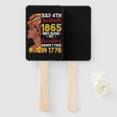 Juneteenth Omdat mijn voorouders niet vrij waren 1 Handwaaier (Voorkant en achterkant)