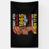 Juneteenth Omdat mijn voorouders niet vrij waren 1 Spandoek (Verticaal)