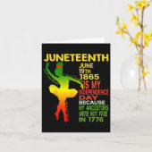 Juneteenth Onafhankelijkheid Zwarte Vrouwen Danser Kaart (Gele Bloem)