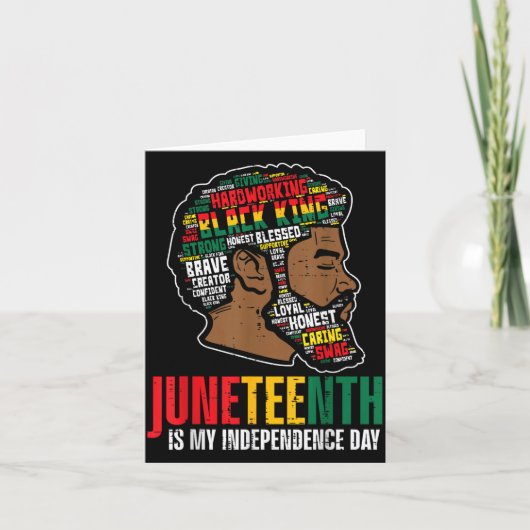 Juneteenth Onafhankelijkheidsdag Afrikaanse Zwarte Kaart (Voorkant)