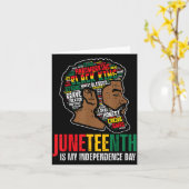 Juneteenth Onafhankelijkheidsdag Afrikaanse Zwarte Kaart (Gele Bloem)