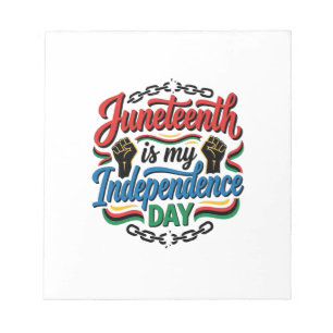 Juneteenth Onafhankelijkheidsdag Vintage Shirt Ont Notitieblok