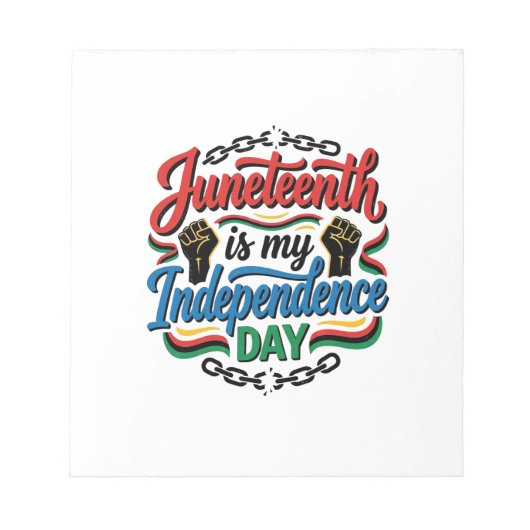 Juneteenth Onafhankelijkheidsdag Vintage Shirt Ont Notitieblok (Voorkant)