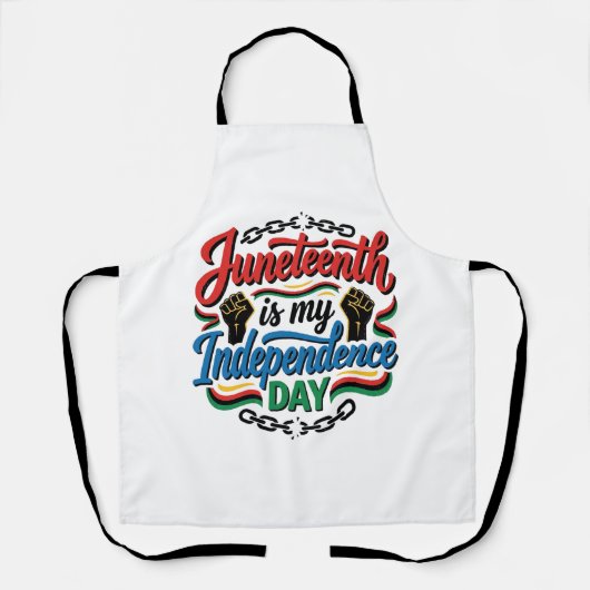 Juneteenth Onafhankelijkheidsdag Vintage Shirt Ont Schort (Voorkant)