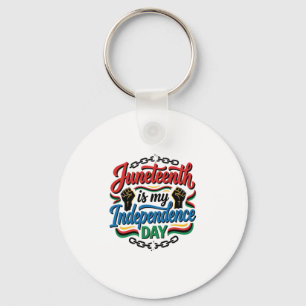 Juneteenth Onafhankelijkheidsdag Vintage Shirt Ont Sleutelhanger