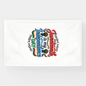 Juneteenth Onafhankelijkheidsdag Vintage Shirt Ont Spandoek (Horizontaal)