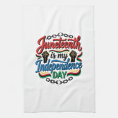 Juneteenth Onafhankelijkheidsdag Vintage Shirt Ont Theedoek (Verticaal)