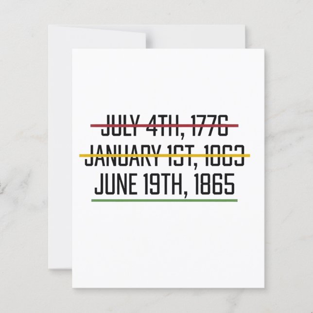 Juneteenth Onafhankelijkheidsdag Zwarte Geschieden (Voorkant)