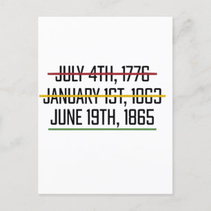 Juneteenth Onafhankelijkheidsdag Zwarte Geschieden Uitnodiging Briefkaart