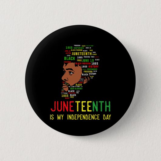 Juneteenth Onafhankelijkheidsdag Zwarte Mannen Vad Ronde Button 5,7 Cm (Voorkant)