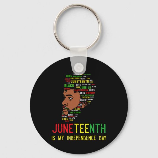 Juneteenth Onafhankelijkheidsdag Zwarte Mannen Vad Sleutelhanger (Voorkant)