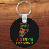 Juneteenth Onafhankelijkheidsdag Zwarte Mannen Vad Sleutelhanger (Voorkant)