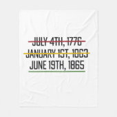 Juneteenth Onafhhankelijkheidsdag Zwarte Geschiede Fleece Deken (Voorkant)