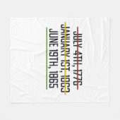 Juneteenth Onafhhankelijkheidsdag Zwarte Geschiede Fleece Deken (Voorkant (Horizontaal))