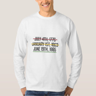 Juneteenth Onafhhankelijkheidsdag Zwarte Geschiede T-shirt