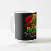 Juneteenth Ongeketende Vrijheidserfgoedboom Koffiemok (Voorkant links)