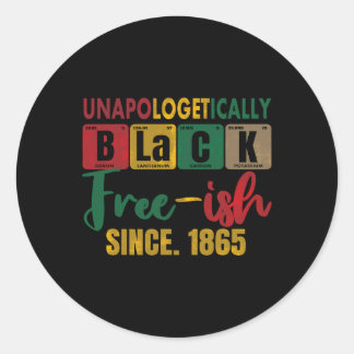 Juneteenth Ontwapend Zwart Periodiek Vrouwen M Ronde Sticker