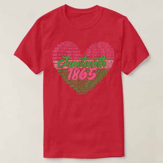 Juneteenth ook: liefdeshart t-shirt (Design voorkant)