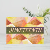 Juneteenth Oranje Gele Abstracte Vrijheid Kaart (Staand voorkant)