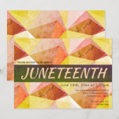 Juneteenth Oranje Gele Abstracte Vrijheid Kaart (Voorkant / Achterkant)