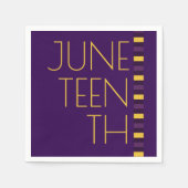 Juneteenth Paarse Yellow Celebration servetten (Voorkant)