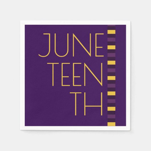 Juneteenth Paarse Yellow Celebration servetten (Voorkant)
