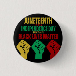 Juneteenth Pan-African Fist Buttom Ronde Button 3,2 Cm