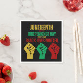 Juneteenth Pan-African Fist Napkin Servet (Insitu)