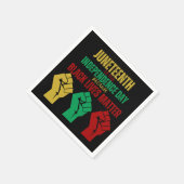 Juneteenth Pan-African Fist Napkin Servet (Hoek)