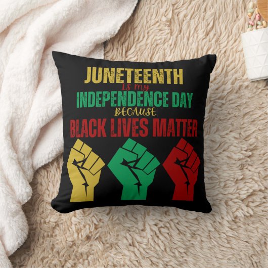 Juneteenth Pan-African Fist Pillow Kussen (Deken)