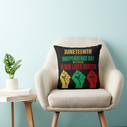 Juneteenth Pan-African Fist Pillow Kussen (Stoel)