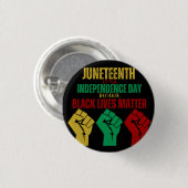 Juneteenth Pan-Afrikaanse Vuist Knop Ronde Button 3,2 Cm (Voorkant /achterkant)
