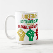 Juneteenth Pan-Afrikaanse Vuist Mok (Links)