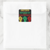 Juneteenth Pan-Afrikaanse Vuist Sticker (Tas)