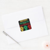 Juneteenth Pan-Afrikaanse Vuist Sticker (Envelop)