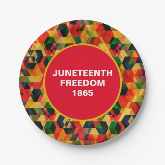 Juneteenth Paper Borden Papieren Bordje (Voorkant)