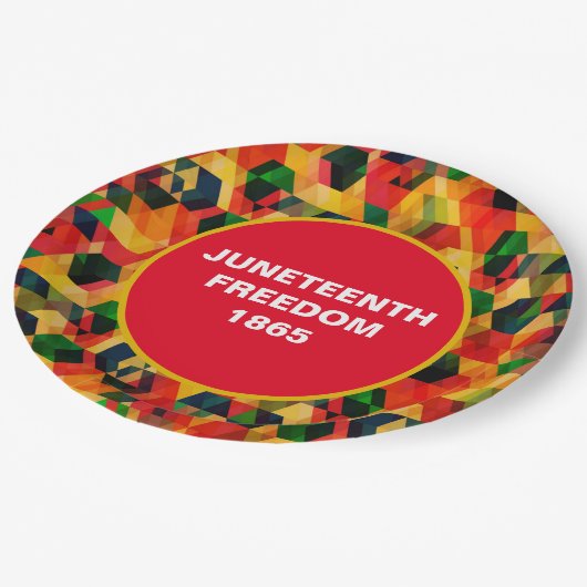 Juneteenth Paper Borden Papieren Bordje (Gekanteld)