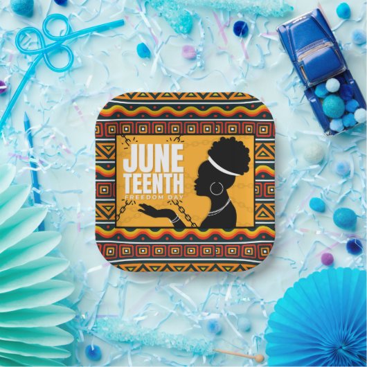 Juneteenth Paper Borden Papieren Bordje (Feest)
