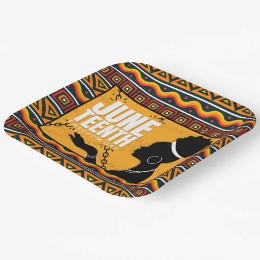 Juneteenth Paper Borden Papieren Bordje (Gebogen)