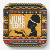 Juneteenth Paper Borden Papieren Bordje (Voorkant)