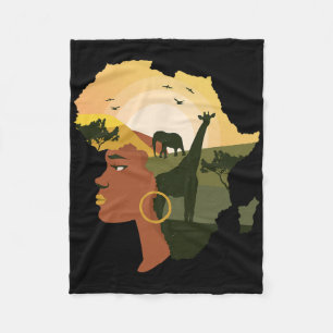 Juneteenth Party voor Pan-Afrikaanse Decor Afro Am Fleece Deken