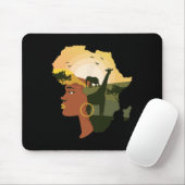 Juneteenth Party voor Pan-Afrikaanse Decor Afro Am Muismat (Met muis)