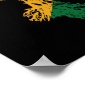 Juneteenth Party voor Pan-Afrikaanse Decor Afro Am Poster (Hoek)