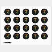 Juneteenth Party voor Pan-Afrikaanse Decor Afro Am Ronde Sticker (Vel)