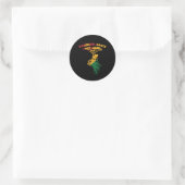 Juneteenth Party voor Pan-Afrikaanse Decor Afro Am Ronde Sticker (Tas)