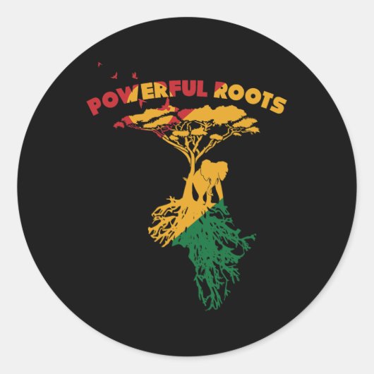 Juneteenth Party voor Pan-Afrikaanse Decor Afro Am Ronde Sticker (Voorkant)