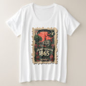 Juneteenth  postzegel grote maat t-shirt (Design voorkant)