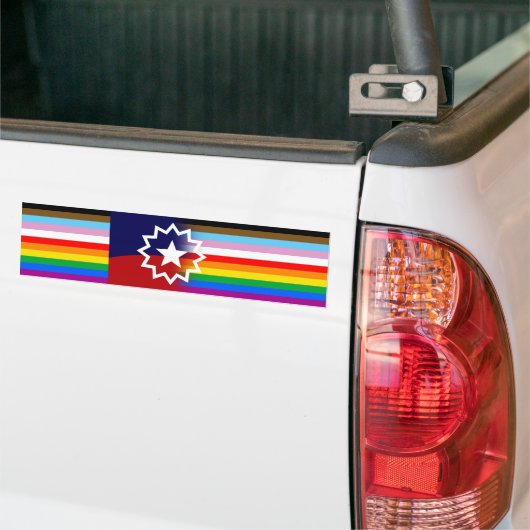 Juneteenth Pride LGBTQ Bumpersticker (Op Truck)