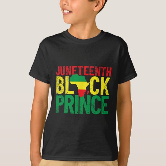 Juneteenth Prince For Boys Juneteenth T-shirt (Voorkant)